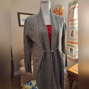 Black Swan Gray Cardigan Sweater with Knit Texture